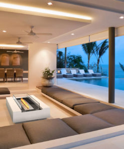 Utecomfort levering moderne og sertifisert utendørs, innendørs biopeis EcoSmart Fire Cosmo i Oslo og Akershus, Norge med god pris for best kvalitet i markedet for din moderne hage